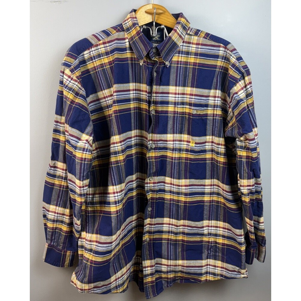 Wrangler Twenty X 20X 2XL Long Sleeve Button Up Shirt Plaid MJ4612M